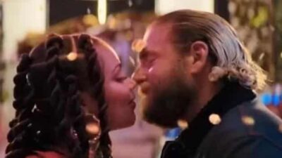 Lauren London & Jonah Hill kiss - via Netflix