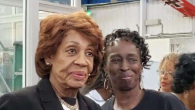 Maxine Waters and Paulette Simpson-Gipson (pic Marilyn Smith)