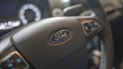 Ford steering wheel (Yen Duong/Bloomberg/Getty