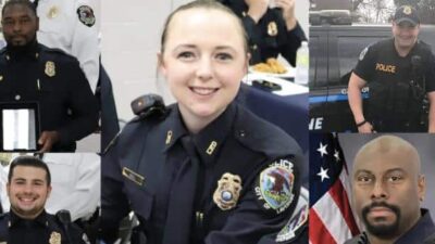 Meagan Hall and officers