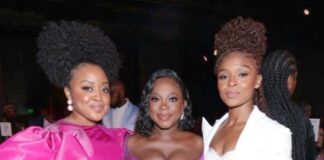 Quinta Brunson, Naturi Naughton, and Dominique Thorne attend the 2023 ESSENCE Black Women In Hollywood Awards