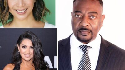 Actors Marita de Lara, Steven Littles, and Rama Montakhabi.