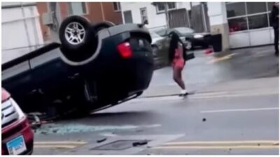 Chicago woman flips her SUV