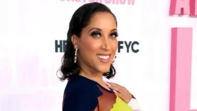 Robin Thede poses on red carpet