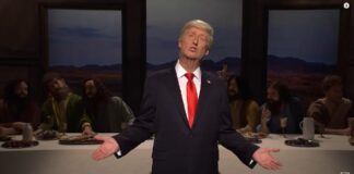 SNL - James Austin Johnson as Trump at Last Supper - screenshot