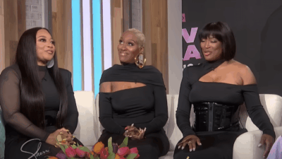 (L-R) SWV's LeLee, Coko and Taj speak with Sherri Shepherd on "Sherri"