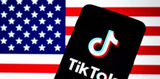 TikTok logo - American flag