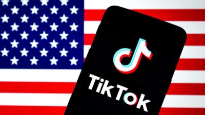 TikTok logo - American flag