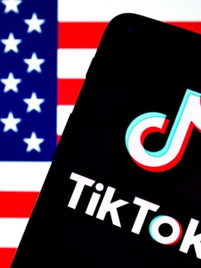 TikTok logo - American flag