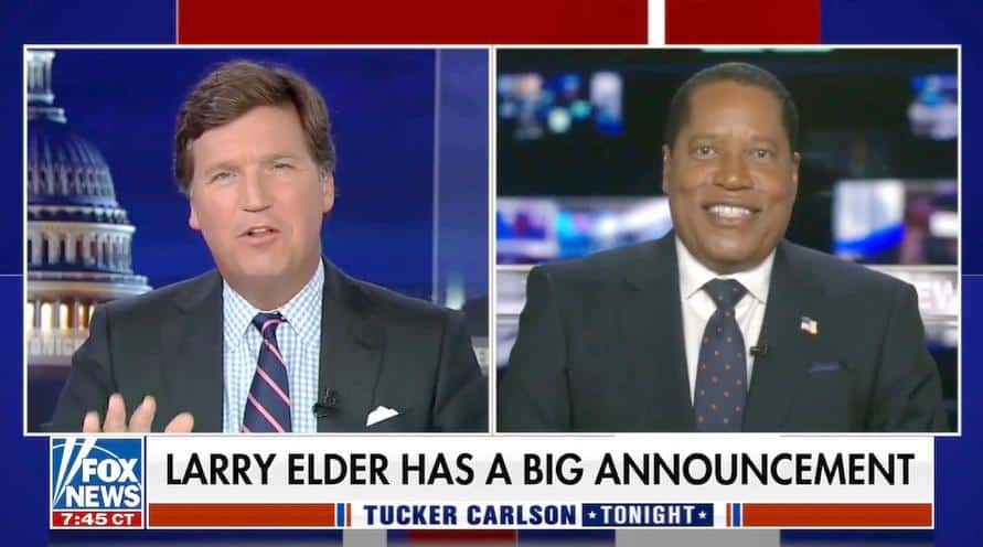 Tucker Carlson - Larry Elder - screenshot