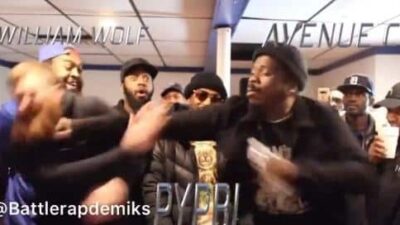 White Battle Rapper popped after using n-word - Twitter screenshot