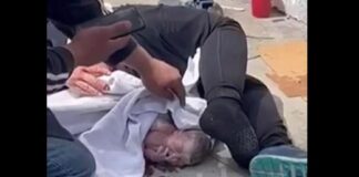 Woman gives birth on SF sidewalk / Instagram