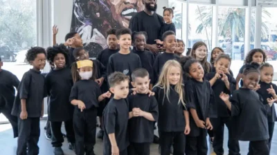 Donda Academy students pose for a picture