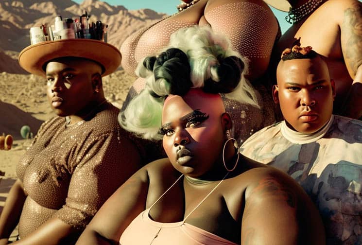 AI art of fat black people