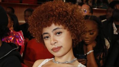 Ice Spice with curly red hair