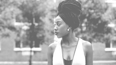 African American woman with headwrap
