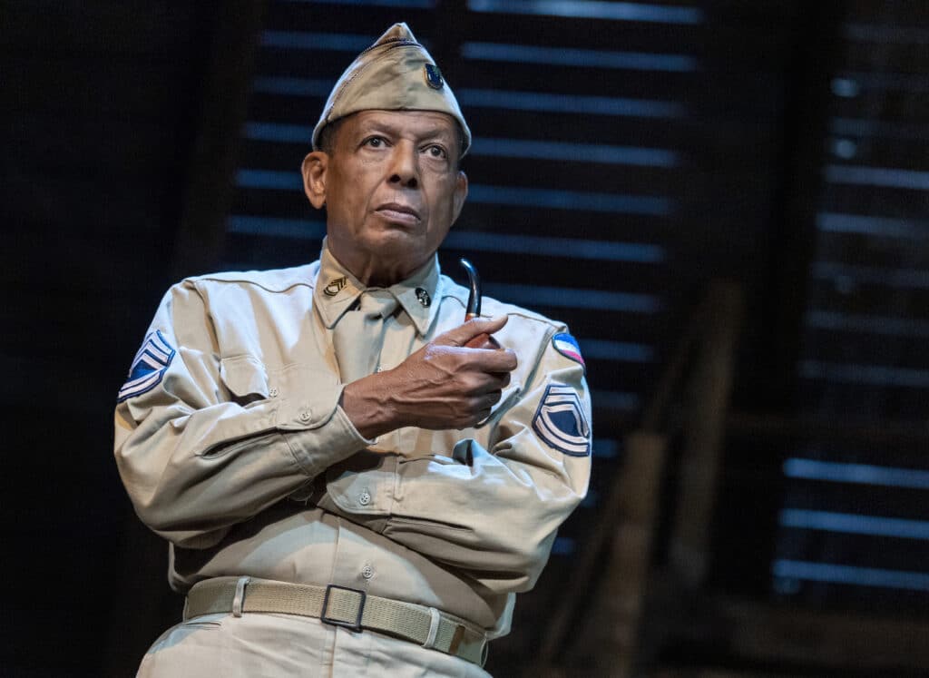 Eugene Lee as Sergeant Vernon C. Waters in the National Tour of &ldquo;A Soldier's Play&rdquo; playing at Center Theatre Group / Ahmanson Theatre May 23 through June 25, 2023.<br />Photo by Joan Marcus