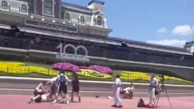 Families fight at Disney World - screenshot via Fox35-Orlando