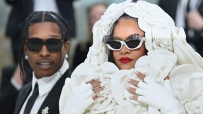 A$AP Rocky and Rihanna at Met Gala