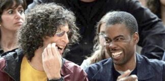 Howard Stern & Chris Rock at Knicks game - Getty