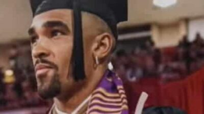 Philadelphia Eagles QB Jalen Hurts getting degree - screenshot