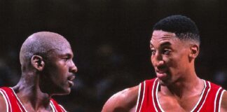 Michael Jordan & Scottie Pippen (Kent Smith-NBAE-Getty Images)