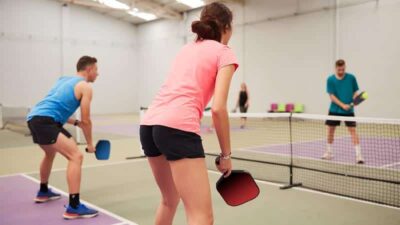 People playing Pickleball