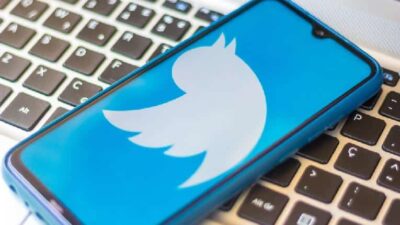 Twitter bird on smartphone - Depositphotos