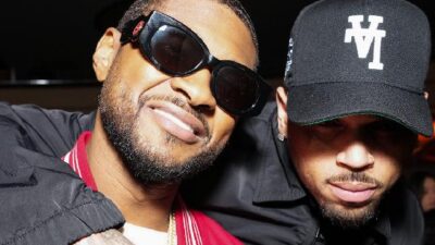 Usher and Chris Brown - Getty