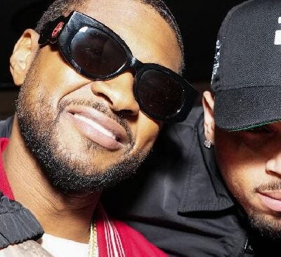 Usher and Chris Brown - Getty