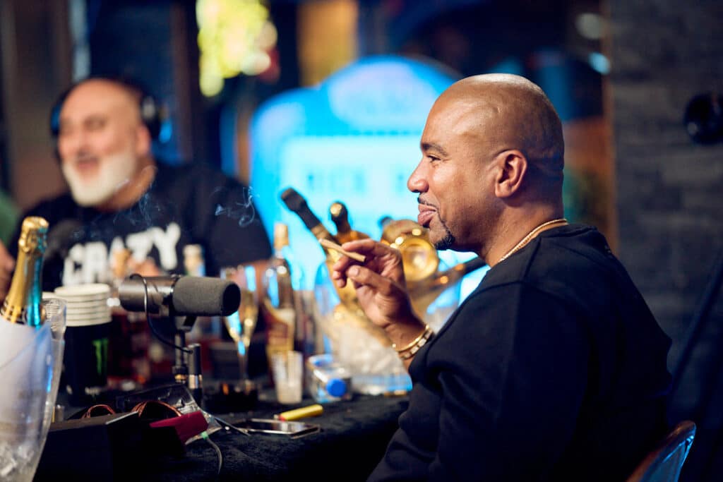 N.O.R.E co-host of podcast show "Drink Champs." Photo Credit: Revolt TV