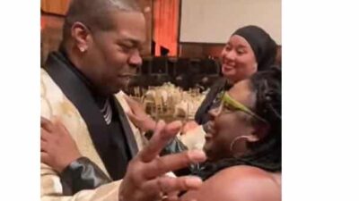 Busta Rhymes serenaded by Nia Drummond - screenshot