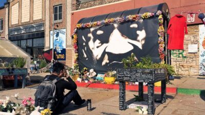 George Floyd Memorial (Lucy Baptiste-Reuters)
