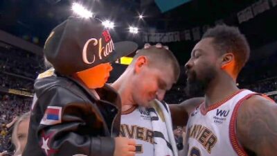 Nikola Jokic and Denver teammate - screenshot