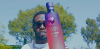 Sean Diddy Combs holding Ciroc bottle - via Diageo