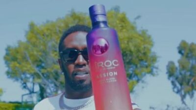 Sean Diddy Combs holding Ciroc bottle - via Diageo