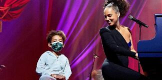 Alicia Keys and son Genesis / Getty