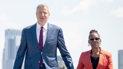 Bill de Blasio and Chirlane McCray (Drew Angerer-Getty Images)