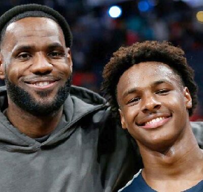 LeBron and Bronny James (Jay LaPrete-AP)