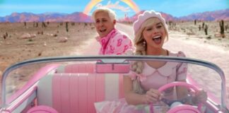 Margot Robbie and Ryan Gosling in 'Barbie' a Warner Bros. release
