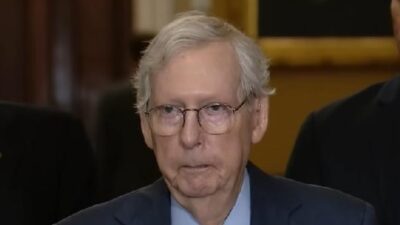 Mitch McConnell freezes while making comments - screenshot