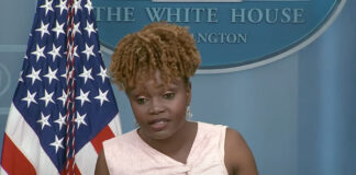 Karine Jean-Pierre conducts a White House briefing on July 5, 2023