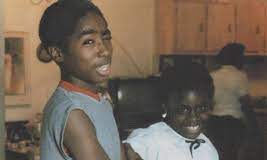 Tupac and his sister Sekyiwa as kids