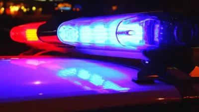 police siren, lights