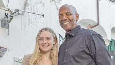 Dakota Fanning and Denzel Washington on set of The Equalizer 3