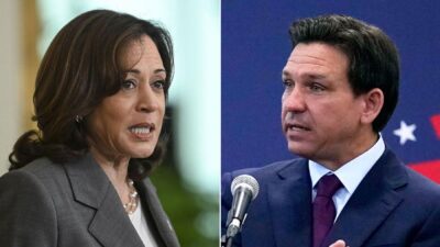 Kamala Harris - Ron DeSantis (AP-Getty Images)
