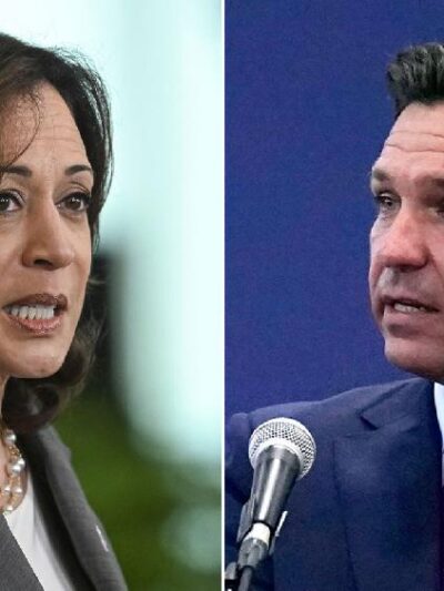 Kamala Harris - Ron DeSantis (AP-Getty Images)