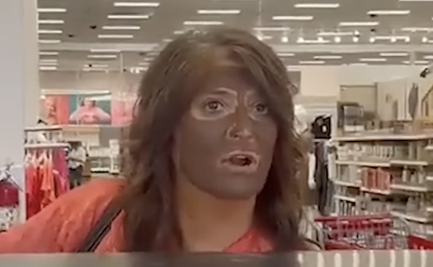 Ersilia Campbell, wearing blackface, rants inside of a Target store in Colorado