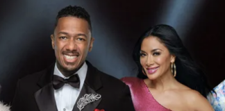 Nick Cannon and Nicole Scherzinger in a promo pic for The Masked Singer