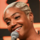 Tiffany Haddish performs at the benefit for those affected by strikes at the Laugh Factory on August 15, 2023 in Los Angeles, California.